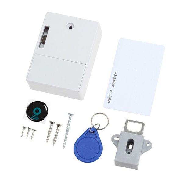 T3 ABS Magnetic Card Induction Lock Invisible Single Open Cabinet Door Lock (White) - Image 2