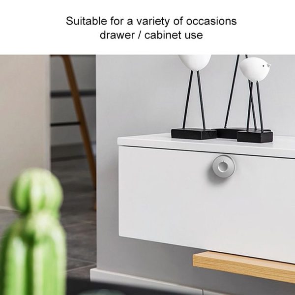 T5 Square Version Aluminum Alloy Panel Fingerprint Drawer Lock (Silver) - Image 6
