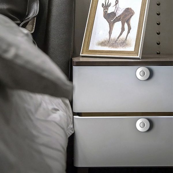 T5 Square Version Aluminum Alloy Panel Fingerprint Drawer Lock (Silver) - Image 9