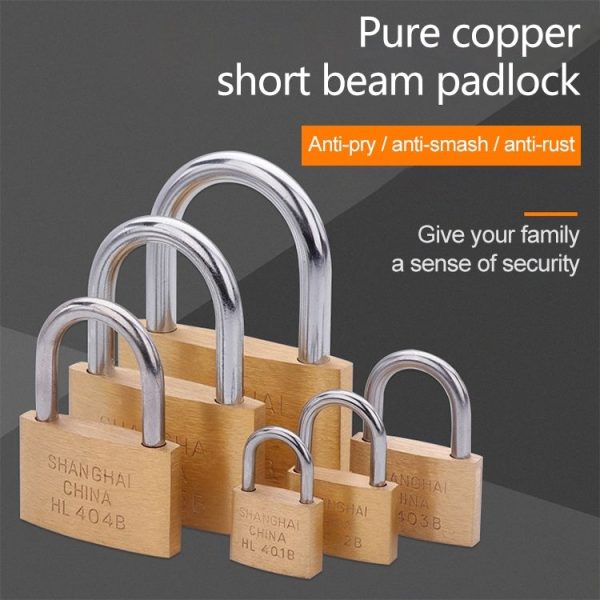 Copper Padlock Small Lock, Style: Short Lock Beam, 20mm Not Open - Image 8