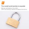 Copper Padlock Small Lock, Style: Long Lock Beam, 30mm Open - Image 4