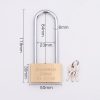 Copper Padlock Small Lock, Style: Long Lock Beam, 50mm Open - Image 2
