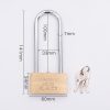 Copper Padlock Small Lock, Style: Long Lock Beam, 60mm Open - Image 2
