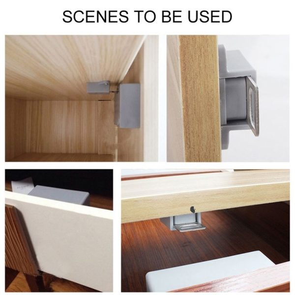 T3 ABS Magnetic Card Induction Lock Invisible Bilateral Open Cabinet Door Lock (Grey) - Image 12