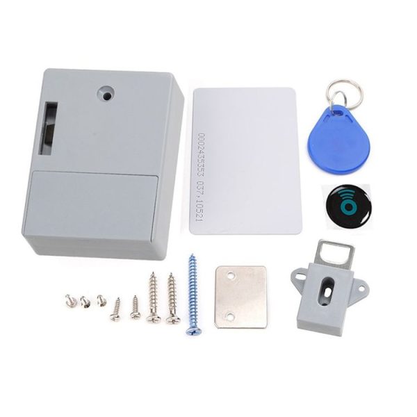 T3 ABS Magnetic Card Induction Lock Invisible Bilateral Open Cabinet Door Lock (Grey) - Image 2