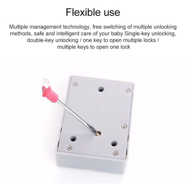 T3 ABS Magnetic Card Induction Lock Invisible Bilateral Open Cabinet Door Lock (Grey) - Image 8