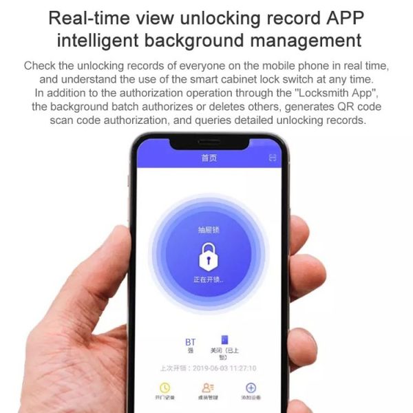 T1 Bluetooth + Tuya APP Smart Drawer Lock Invisible Lock, Support Remote Control Unlocking - Image 9
