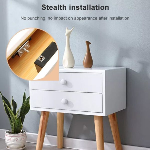 T8+ Non-opening Drawer Lock APP + IC Card Invisible Universal Cabinet Lock - Image 5