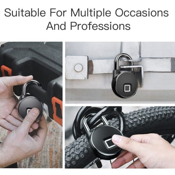 P22 Intelligent Waterproof Anti-theft Fingerprint Security Door Padlock - Image 5
