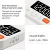 8801B Simple Version LED Display Clock Digital Timer Countdown Reminder (White) - Image 5