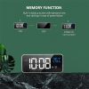 Bedside Alarm Clock Sound Control Mirror LED Music Clock (Black) - Image 11