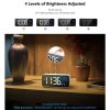 Bedside Alarm Clock Sound Control Mirror LED Music Clock (Black) - Image 7