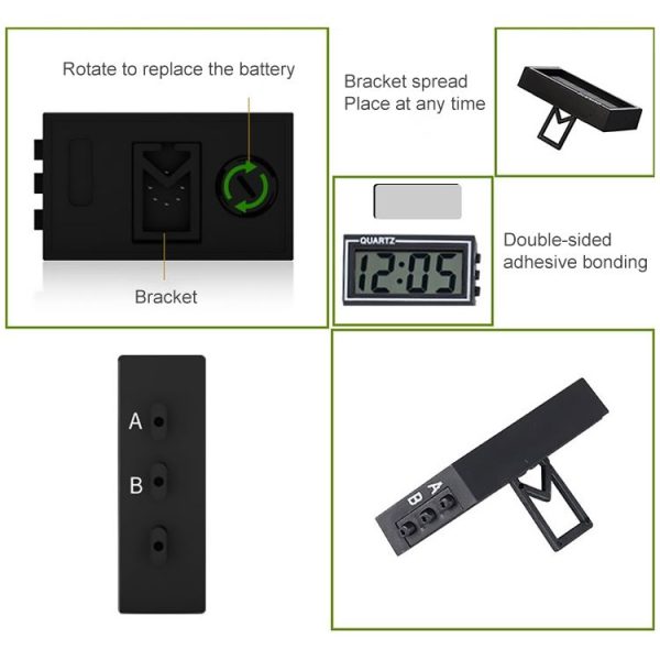TS-CD92 Car Electronic Clock Test Digital Electronic Watch with LCD Display - Image 5
