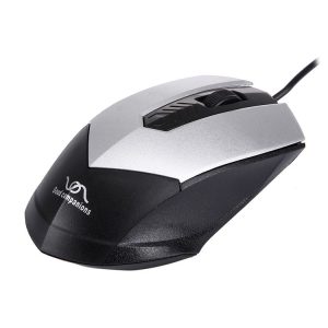 FC-3013 3 Buttons 2000DPI Wired Optical Mouse for Computer PC Laptop (Silver)