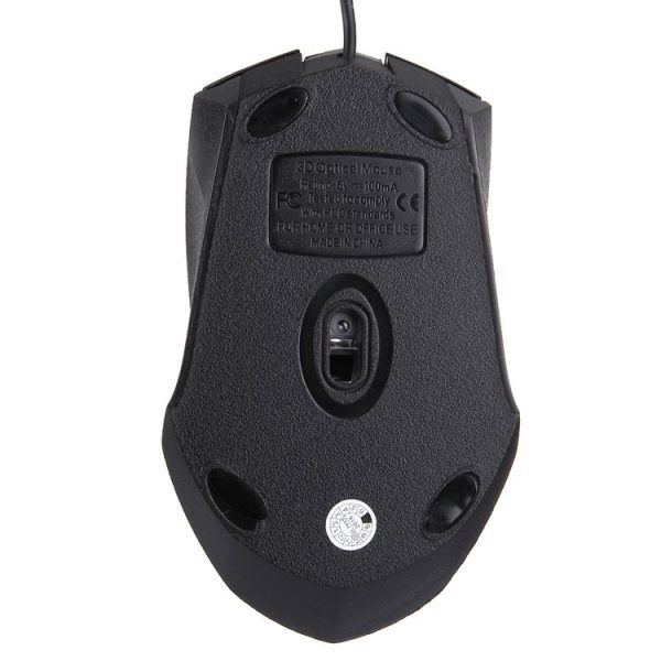 FC-3013 3 Buttons 2000DPI Wired Optical Mouse for Computer PC Laptop (Silver) - Image 4