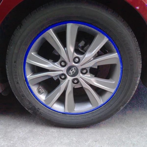 Color 17 inch Wheel Hub Reflective Sticker for Luxury Car (Blue) - Image 5