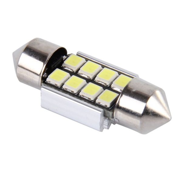 2 PCS 31mm Festoon 3W 300LM White Light 8 LED 3528 SMD Canbus Error-Free Car Reading Lamps, DC 12 - Image 2