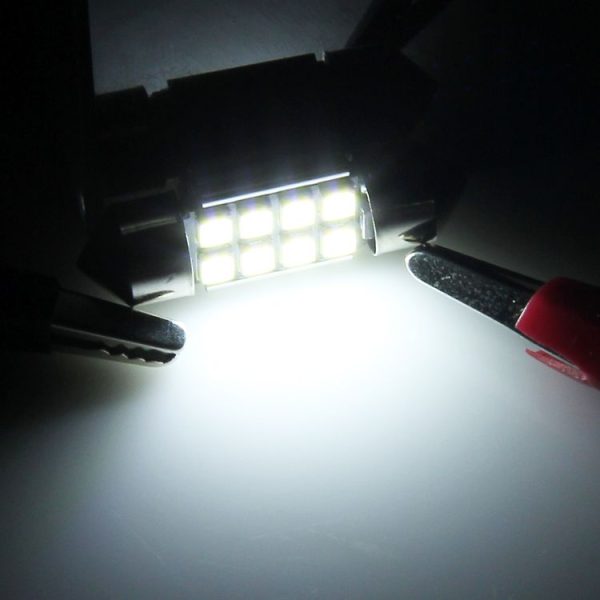 2 PCS 31mm Festoon 3W 300LM White Light 8 LED 3528 SMD Canbus Error-Free Car Reading Lamps, DC 12 - Image 5