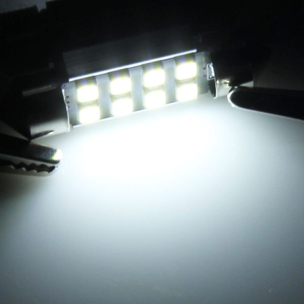 2 PCS 41mm Festoon 3W 300LM White Light 8 LED 3528 SMD Canbus Error-Free Car Reading Lamps, DC 12 - Image 5