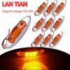 10 PCS DC 10-30V Car Truck Trailer Piranha 3-LED Side Marker Indicator Lights Bulb Lamp, Light Color: Yellow - Image 2