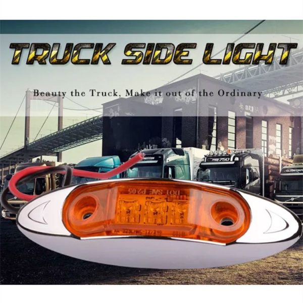 10 PCS DC 10-30V Car Truck Trailer Piranha 3-LED Side Marker Indicator Lights Bulb Lamp, Light Color: Yellow - Image 5