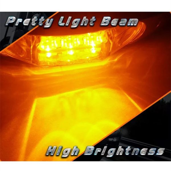 10 PCS DC 10-30V Car Truck Trailer Piranha 3-LED Side Marker Indicator Lights Bulb Lamp, Light Color: Yellow - Image 7