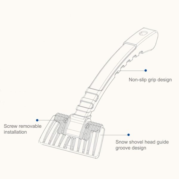 Car Snow Shovel Auto Ice Scraper Winter Road Safety Cleaning Tools Defrost Deicing Removal Rain Water Snow Brush - Image 5