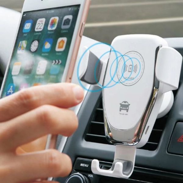 Car Air Outlet Bracket Wireless Charger Qi Standard Wireless Charger (White) - Image 12