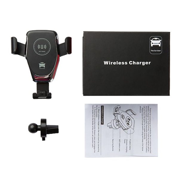 Car Air Outlet Bracket Wireless Charger Qi Standard Wireless Charger (White) - Image 6