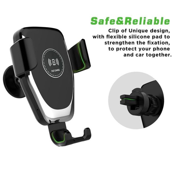 Car Air Outlet Bracket Wireless Charger Qi Standard Wireless Charger (White) - Image 8