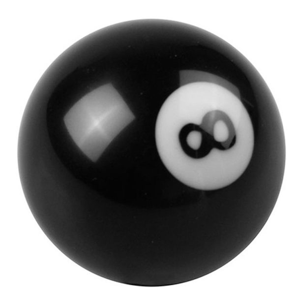 Black 8 Ball Shift Knob for Automatic Gear Shifer, Adapter Size: M10 x 1.5 - Image 3