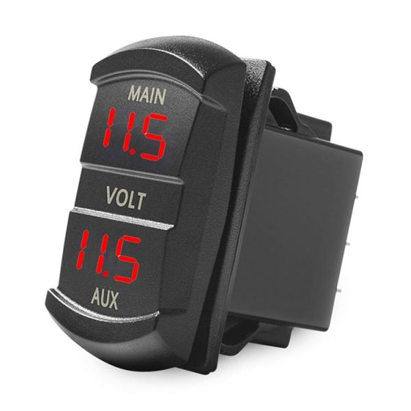B3169 10-60V Switch Shape Double Display Voltage Tester with LED Display Light (Red)
