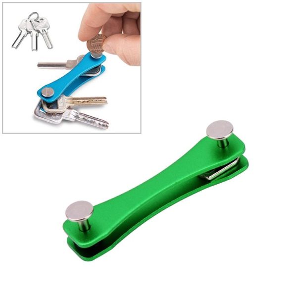 Portable Metal Key Storage Clip (Green)