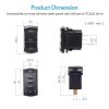 B3170 10-60V Switch Shape Double Display Voltage Tester with LED Display Light (Blue) - Image 7