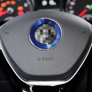 Car Aluminum Steering Wheel Decoration Ring For Volkswagen (Blue)