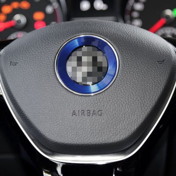 Car Aluminum Steering Wheel Decoration Ring For Volkswagen (Blue) - Image 5