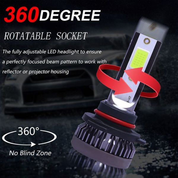 2 PCS 9005 DC9-36V / 36W / 8000K / 6000LM IP68 Car / Motorcycle Mini COB LED Headlight Lamps / Fog Light (Ice Blue Light) - Image 9