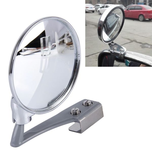 Vehicle Front Blind Area Wide-angle Adjustable Left Side Observation Mirror (Silver)