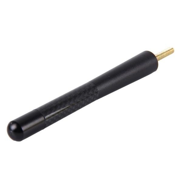 Carbon Fiber Aluminum Short Antenna Polished Universal Screws Base (Big Size) (Black) - Image 3