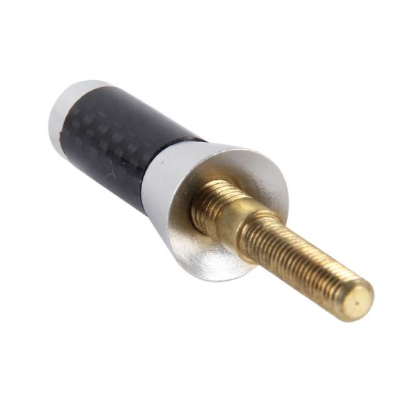 Carbon Fiber Aluminum Short Antenna Polished Universal Screws Base (Small Size) (Silver) - Image 2