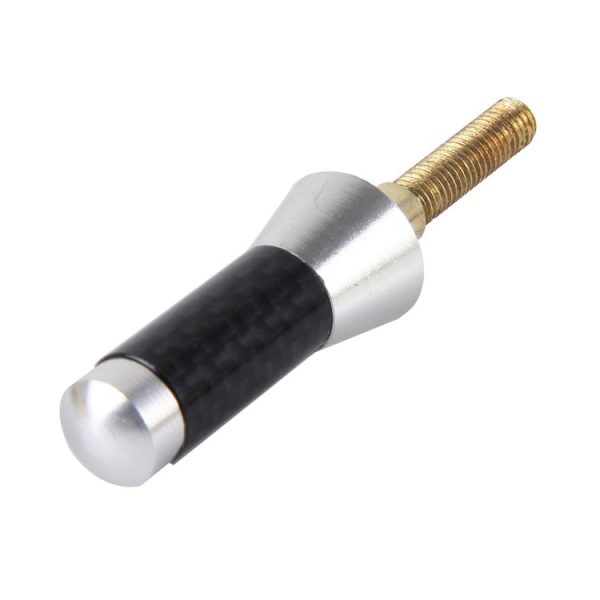 Carbon Fiber Aluminum Short Antenna Polished Universal Screws Base (Small Size) (Silver) - Image 3