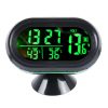 VST-7009V 4 In 1 Digital Car Thermometer Voltage Meter Luminous Clock Tester Detector LCD Monitor Back light (Green Light) - Image 2