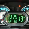 VST-7009V 4 In 1 Digital Car Thermometer Voltage Meter Luminous Clock Tester Detector LCD Monitor Back light (Green Light) - Image 8