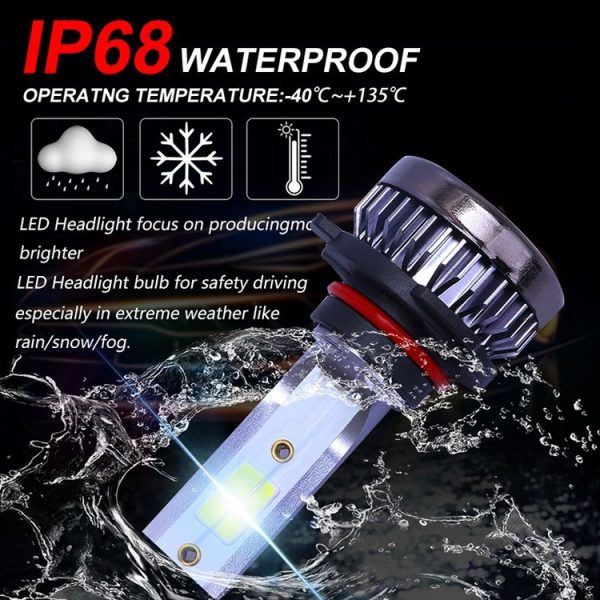2 PCS 9006 DC9-36V / 36W / 8000K / 6000LM IP68 Car / Motorcycle Mini COB LED Headlight Lamps / Fog Light (Ice Blue Light) - Image 10