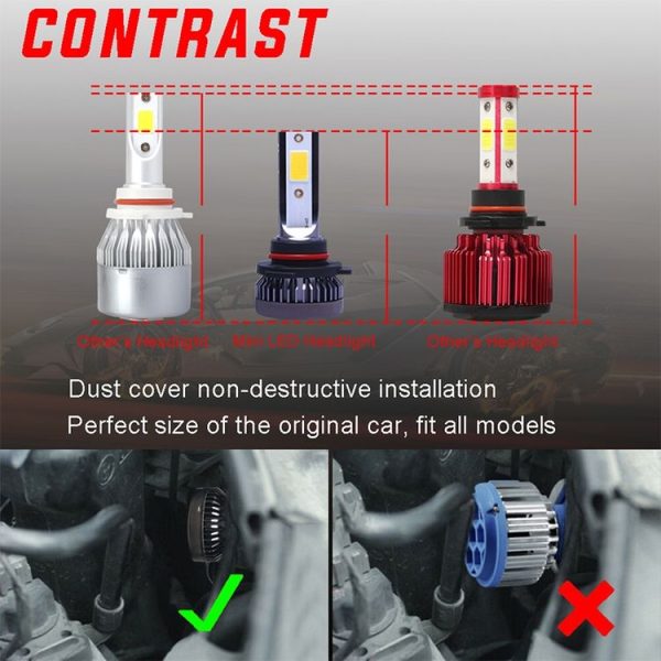 2 PCS 9006 DC9-36V / 36W / 8000K / 6000LM IP68 Car / Motorcycle Mini COB LED Headlight Lamps / Fog Light (Ice Blue Light) - Image 13