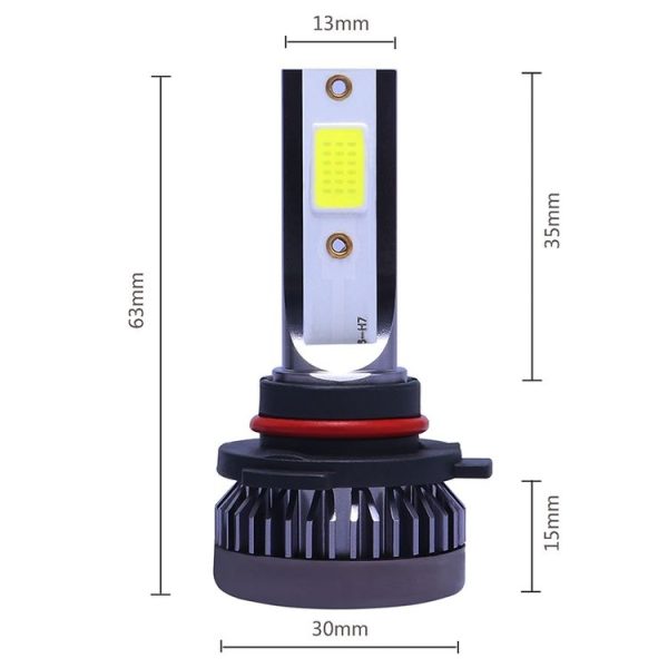 2 PCS 9006 DC9-36V / 36W / 8000K / 6000LM IP68 Car / Motorcycle Mini COB LED Headlight Lamps / Fog Light (Ice Blue Light) - Image 3