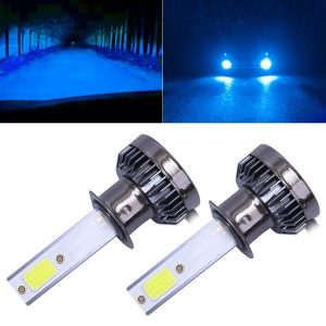 2 PCS H1 DC9-36V / 36W / 8000K / 6000LM IP68 Car / Motorcycle Mini COB LED Headlight Lamps / Fog Light (Ice Blue Light)