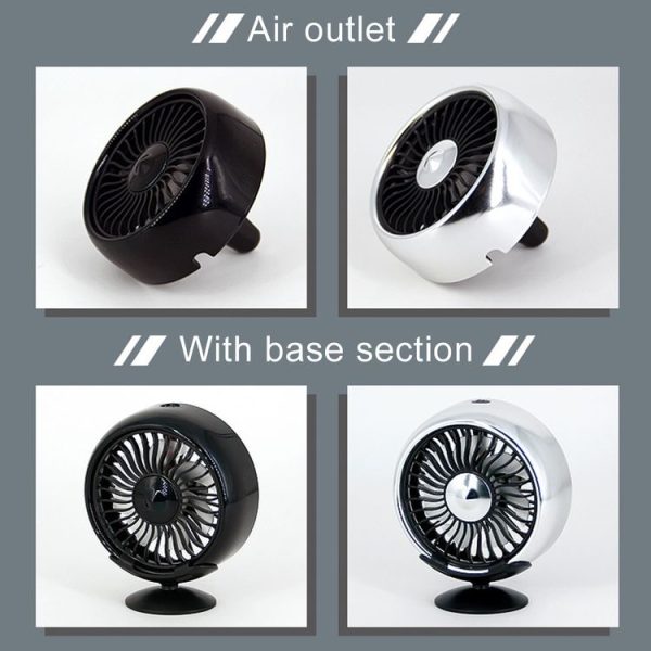 Multi-function Portable Car Air Outlet Sucker Electric Cooling Fan (Black) - Image 10