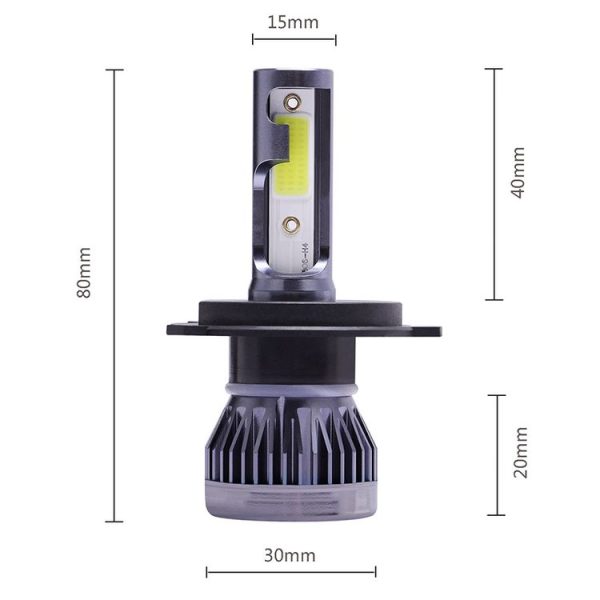 2 PCS H4 DC9-36V / 36W / 3000K / 6000LM IP68 Car / Motorcycle Mini COB LED Headlight Lamps / Fog Light (Gold Light) - Image 3