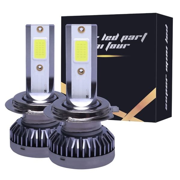 2 PCS H7 DC9-36V / 36W / 3000K / 6000LM IP68 Car / Motorcycle Mini COB LED Headlight Lamps / Fog Light (Gold Light) - Image 5